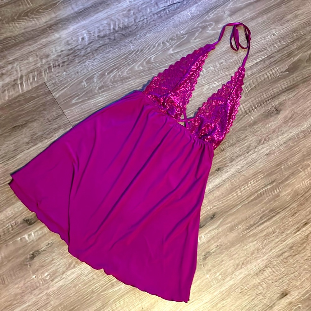 Pink Babydoll Lingerie dress with thong